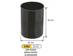 OFİS ÇÖP KOVASI BOYALI DELİKLİ 1402